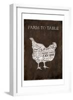 Farm To Table Chicken-Jace Grey-Framed Art Print