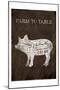 Farm To Table Cow-Jace Grey-Mounted Art Print