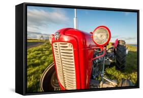 Farm Tractor, Flatey Island, Borgarfjordur, Iceland-null-Framed Stretched Canvas