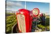 Farm Tractor, Flatey Island, Borgarfjordur, Iceland-null-Stretched Canvas