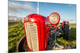 Farm Tractor, Flatey Island, Borgarfjordur, Iceland-null-Mounted Premium Photographic Print