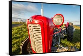 Farm Tractor, Flatey Island, Borgarfjordur, Iceland-null-Framed Stretched Canvas