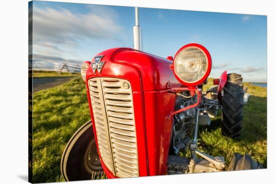 Farm Tractor, Flatey Island, Borgarfjordur, Iceland-null-Stretched Canvas