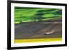 Farm Tractor Handles Earth on Field - Preparing Farmland for Sowing, Agricultural Landscape-Dmytro Balkhovitin-Framed Photographic Print