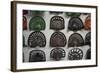 Farm Tractor Seats, Plainsman Museum, Aurora, Nebraska, USA-Walter Bibikow-Framed Photographic Print