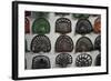 Farm Tractor Seats, Plainsman Museum, Aurora, Nebraska, USA-Walter Bibikow-Framed Photographic Print