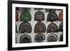 Farm Tractor Seats, Plainsman Museum, Aurora, Nebraska, USA-Walter Bibikow-Framed Photographic Print