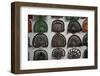 Farm Tractor Seats, Plainsman Museum, Aurora, Nebraska, USA-Walter Bibikow-Framed Photographic Print