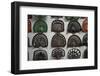 Farm Tractor Seats, Plainsman Museum, Aurora, Nebraska, USA-Walter Bibikow-Framed Photographic Print