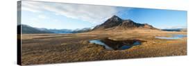 Farm with a Mountain in the Background, Iceland-null-Stretched Canvas