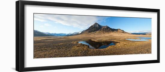 Farm with a Mountain in the Background, Iceland-null-Framed Photographic Print