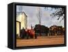 Farm with Old Red Tractor and Firewood, Montevideo, Uruguay-Per Karlsson-Framed Stretched Canvas