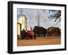 Farm with Old Red Tractor and Firewood, Montevideo, Uruguay-Per Karlsson-Framed Premium Photographic Print