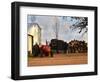 Farm with Old Red Tractor and Firewood, Montevideo, Uruguay-Per Karlsson-Framed Photographic Print