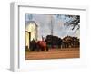 Farm with Old Red Tractor and Firewood, Montevideo, Uruguay-Per Karlsson-Framed Photographic Print