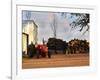 Farm with Old Red Tractor and Firewood, Montevideo, Uruguay-Per Karlsson-Framed Photographic Print