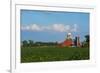 Farm with Red Barn and Corn, Milford Center, Ohio-Bill Bachmann-Framed Photographic Print