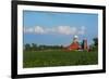 Farm with Red Barn and Corn, Milford Center, Ohio-Bill Bachmann-Framed Photographic Print