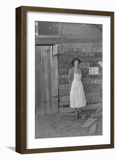 Farm Woman Beside Her Barn Door-Dorothea Lange-Framed Art Print