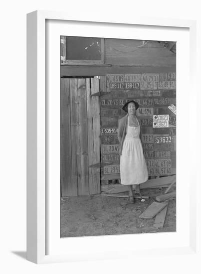 Farm Woman Beside Her Barn Door-Dorothea Lange-Framed Art Print