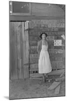 Farm Woman Beside Her Barn Door-Dorothea Lange-Mounted Art Print