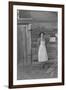 Farm Woman Beside Her Barn Door-Dorothea Lange-Framed Art Print