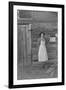 Farm Woman Beside Her Barn Door-Dorothea Lange-Framed Art Print