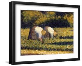 Farm Women at Work-Georges Seurat-Framed Giclee Print