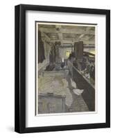 Farm Workers Sleeping in the Cow Shed-Walther Georgi-Framed Art Print