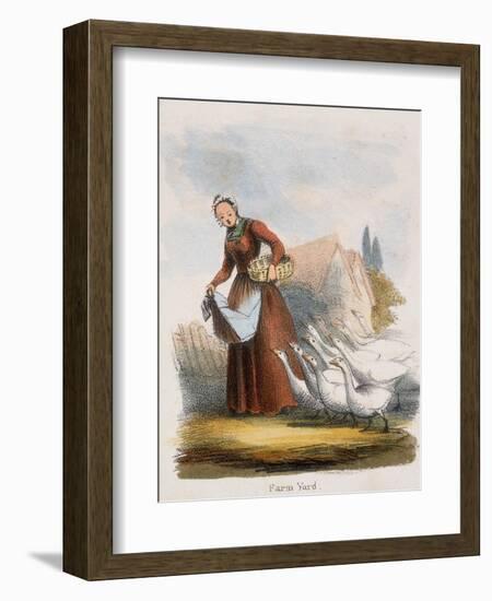 Farm Yard, C1845-Benjamin Waterhouse Hawkins-Framed Giclee Print