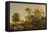 FARM.-PAULUS POTTER-Framed Stretched Canvas