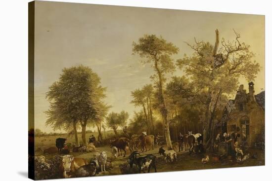 FARM.-PAULUS POTTER-Stretched Canvas