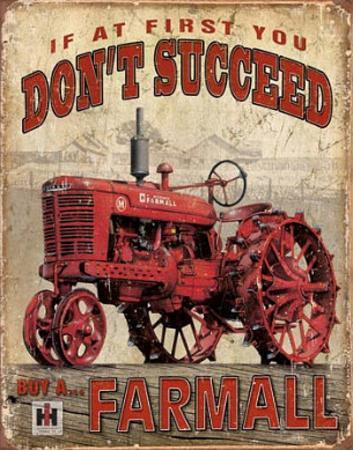 Allis Chalmers AC Tin Metal Poster Sign Vintage Style Ad Tractor Farm Equipment 