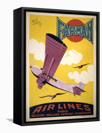 Farman Air Lines-null-Framed Stretched Canvas
