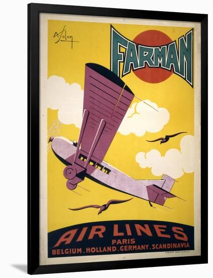 Farman Air Lines-null-Framed Art Print