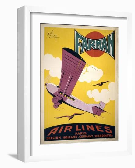 Farman Air Lines-null-Framed Art Print