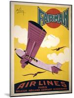 Farman Air Lines-null-Mounted Art Print