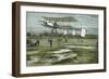 Farman Biplane Record-null-Framed Art Print