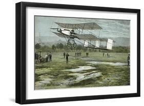 Farman Biplane Record-null-Framed Art Print