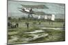 Farman Biplane Record-null-Mounted Art Print