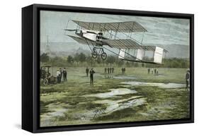 Farman Biplane Record-null-Framed Stretched Canvas