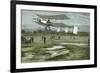 Farman Biplane Record-null-Framed Premium Giclee Print