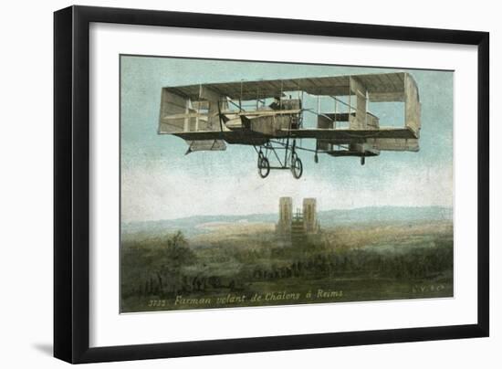 Farman Biplane-null-Framed Art Print