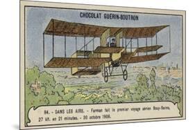 Farman Making the First Cross-Country Aeroplane Flight in Europe-null-Mounted Giclee Print