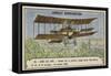 Farman Making the First Cross-Country Aeroplane Flight in Europe-null-Framed Stretched Canvas