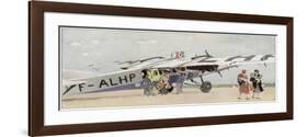 Farman' of Air France Arrives at Paris from Amsterdam-null-Framed Premium Giclee Print