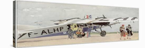 Farman' of Air France Arrives at Paris from Amsterdam-null-Stretched Canvas