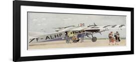 Farman' of Air France Arrives at Paris from Amsterdam-null-Framed Art Print