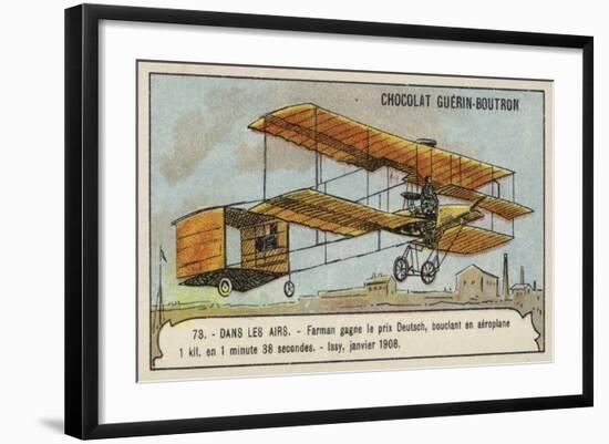 Farman Winning the Grand Prix D'Aviation, Issy, France, January 1908-null-Framed Giclee Print