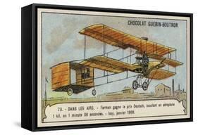 Farman Winning the Grand Prix D'Aviation, Issy, France, January 1908-null-Framed Stretched Canvas